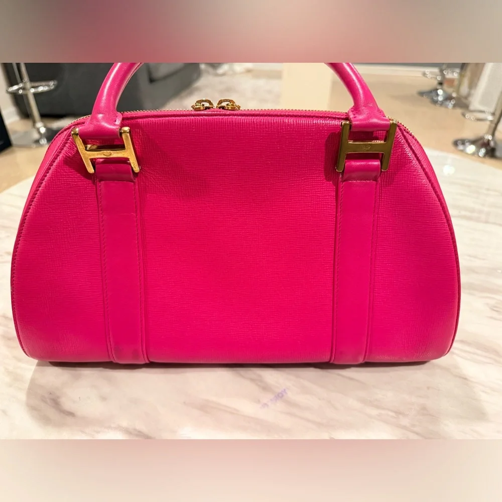 MCM Hot Pink Leather Dome Satchel with Matching Wallet - Picture 5 of 16
